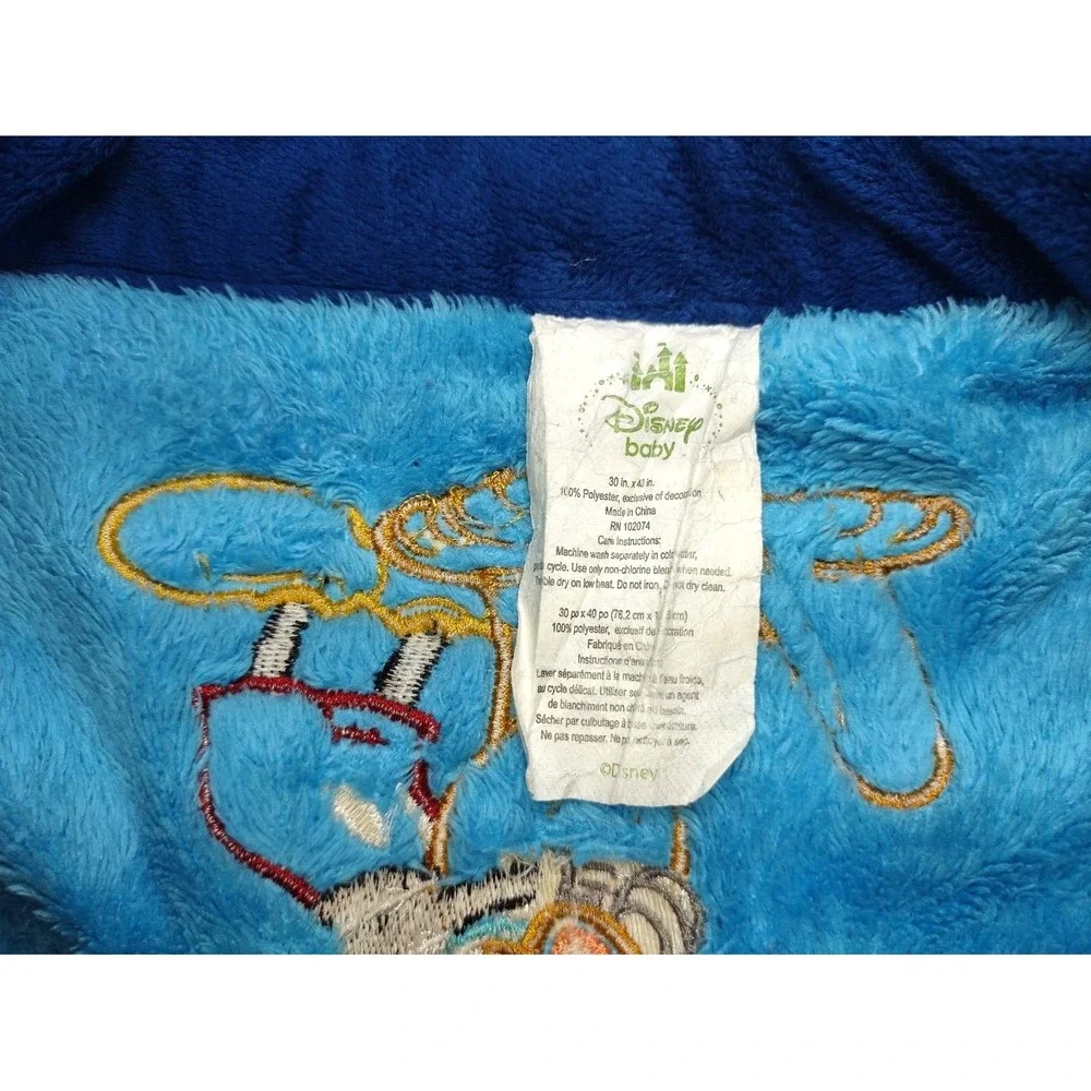 Disney Baby Mickey Mouse Pluto Blue Blanket Plush Hugging Soft Lovey Boy‎